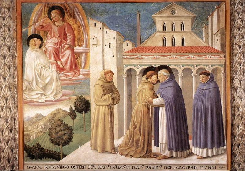 GOZZOLI, Benozzo Scenes from the Life of St Francis (Scene 4, south wall) sdg Sweden oil painting art